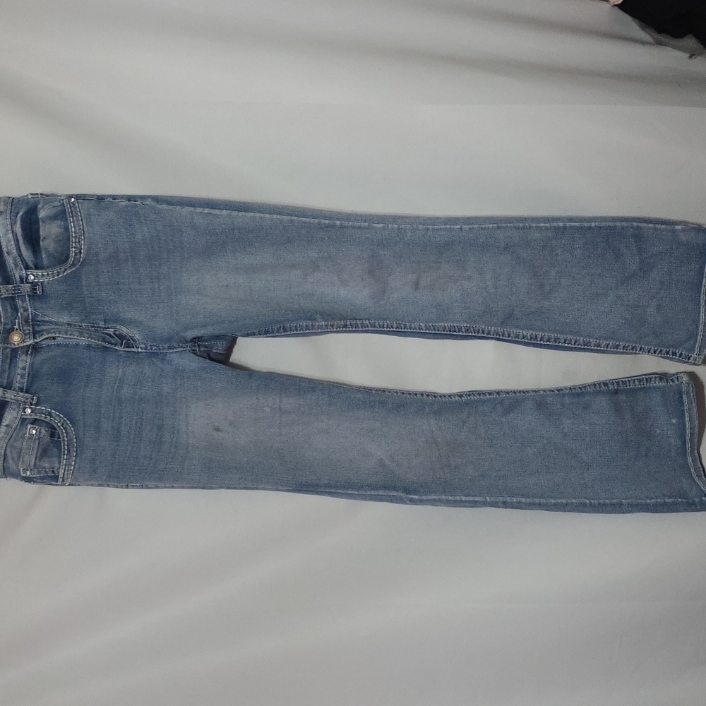 Sky Women's/Junior's Embellished Jeans Embroidered Stretch Comfort Sz 11/12" EUC